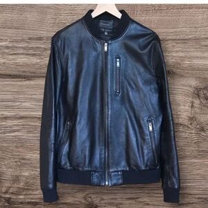 Ron Tomson Black Leather Jacket